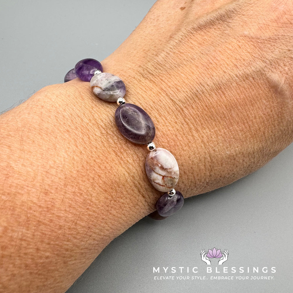 Amethyst Oval Stone Bracelet