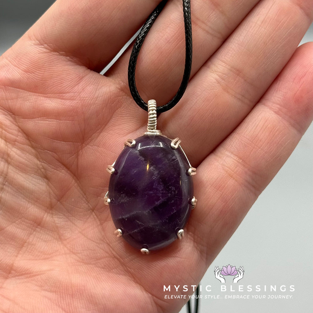 Amethyst Prong Pendant