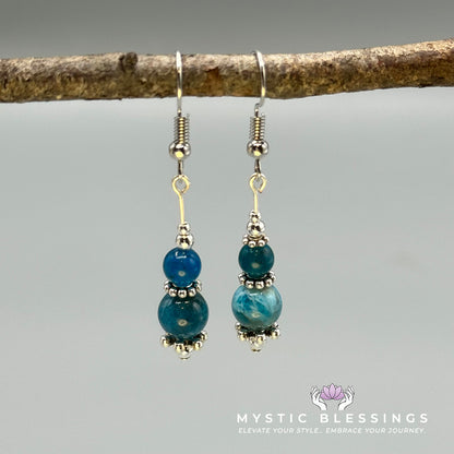 Blue Apatite Dangle Earrings