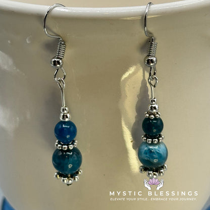 Blue Apatite Dangle Earrings