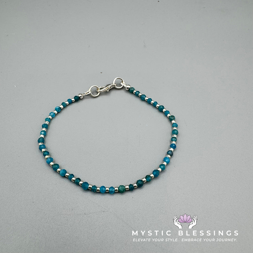 Blue Apatite Gemstone Bracelet