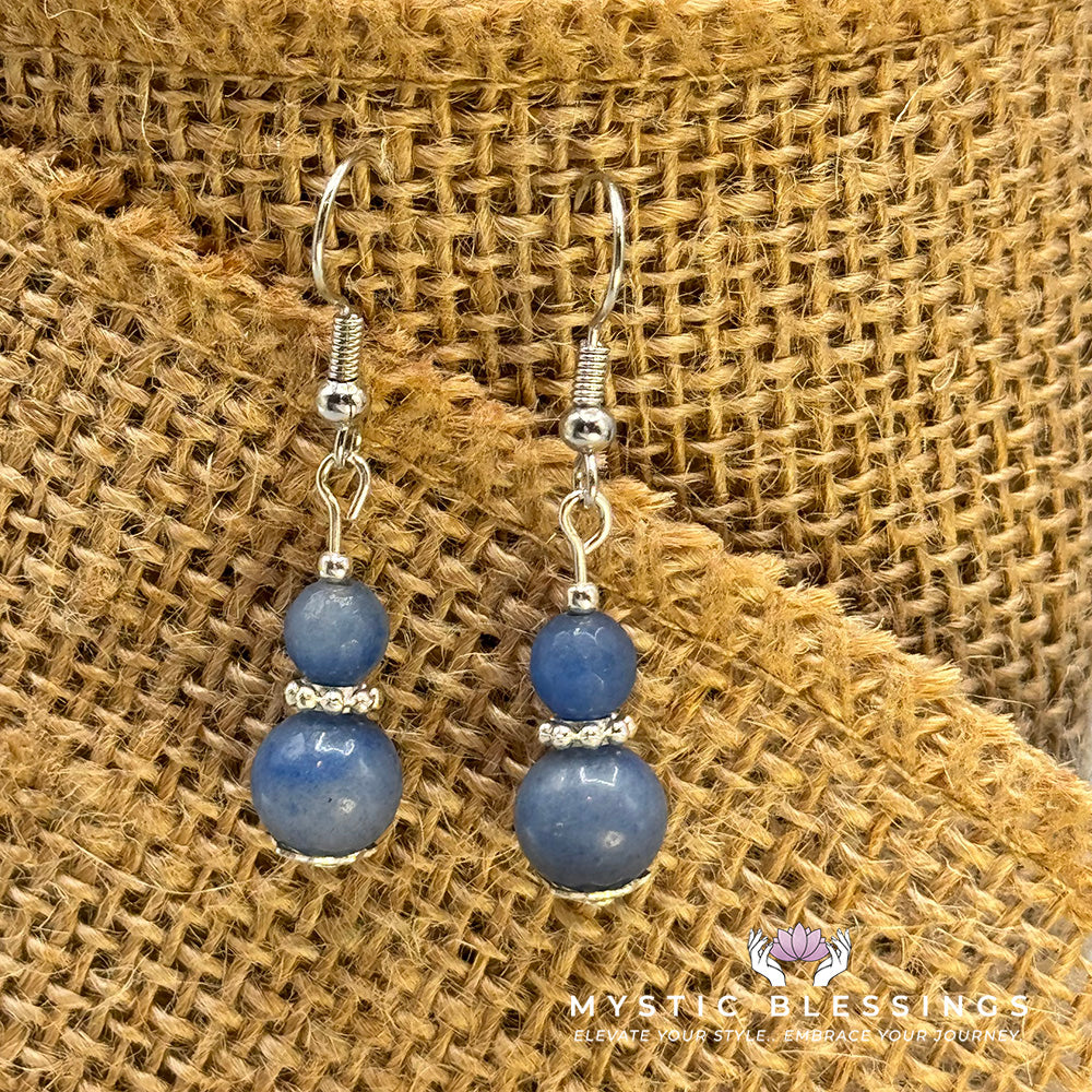 Blue Aventurine Dangle Earrings