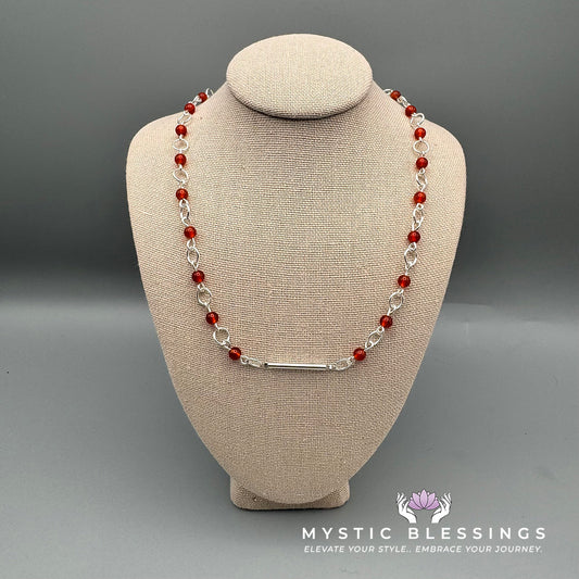 Carnelian Beaded Necklace