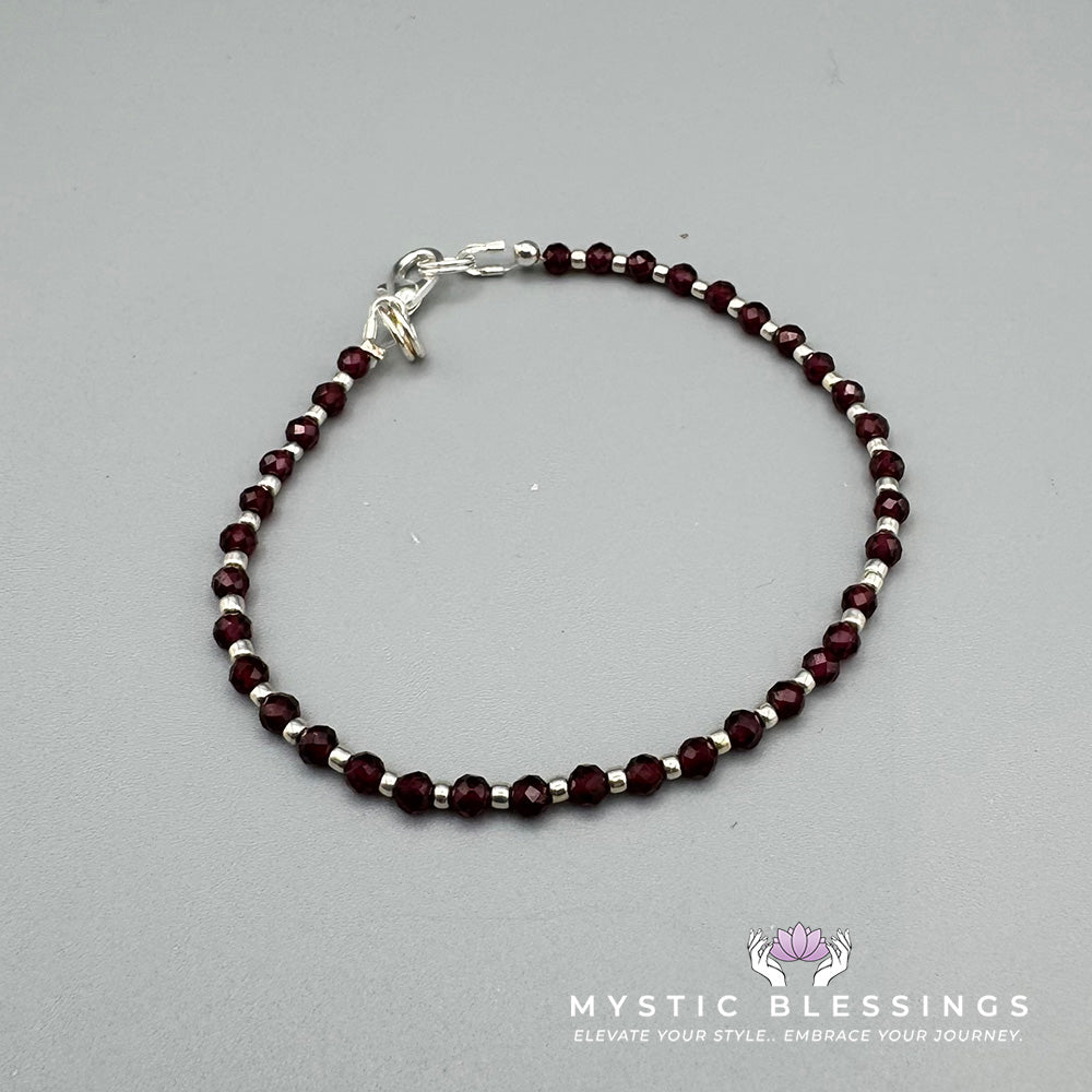 Garnet Gemstone Bracelet