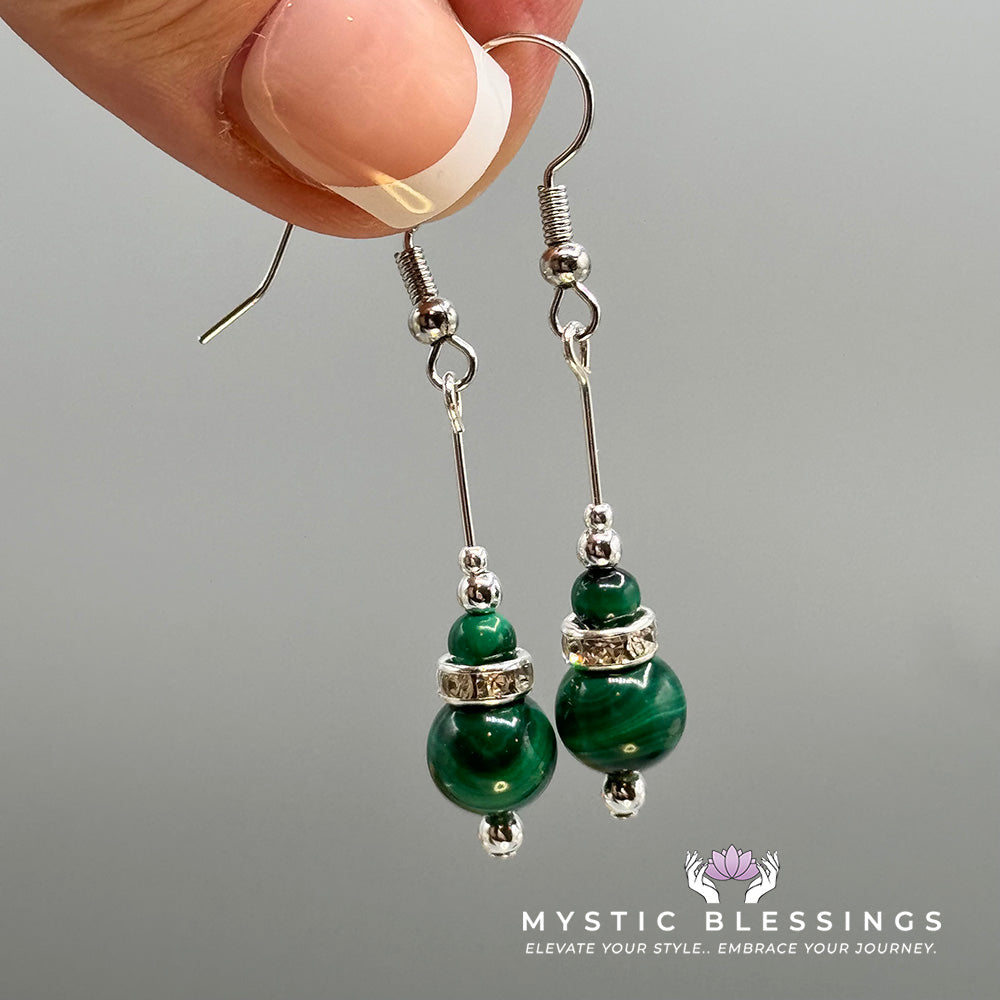 Malachite Dangle Earrings