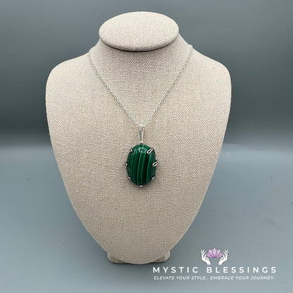 Malachite Prong Pendant