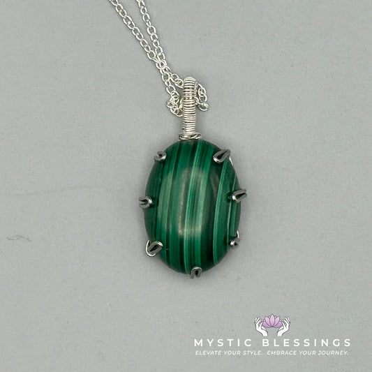 Malachite Prong Pendant