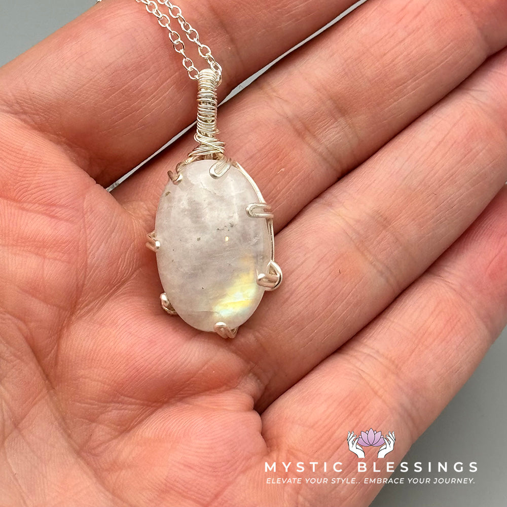 Moonstone Prong Pendant