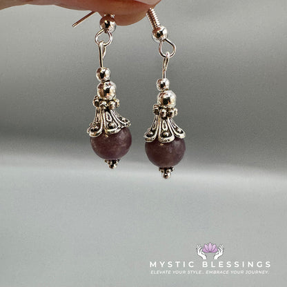 Lepidolite Dangle Earrings