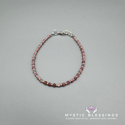 Pink Tourmaline Gemstone Bracelet