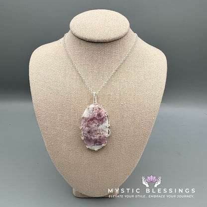 Pink Tourmaline Prong Pendant