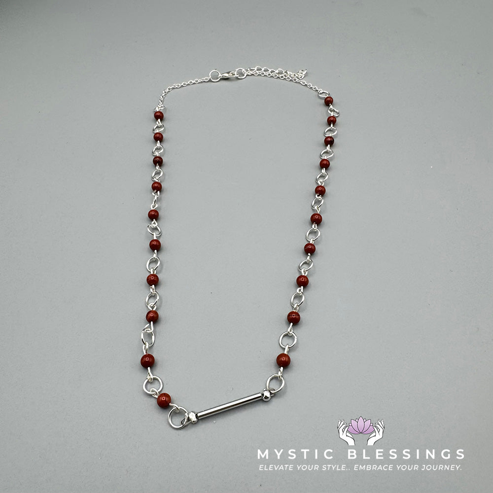 Red Jasper Beaded Necklace