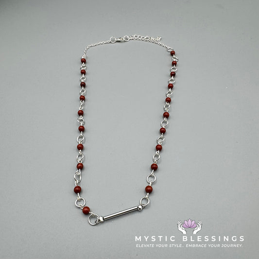 Red Jasper Beaded Necklace