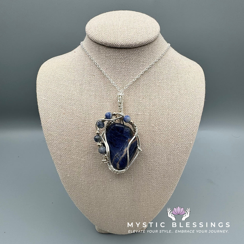 Sodalite Wrapped Pendant