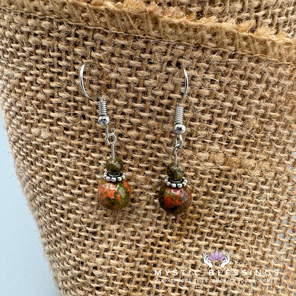 Unakite Dangle Earrings